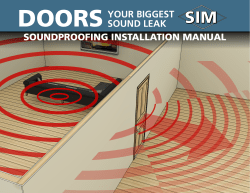 Doors - High performing doors for soundproof rooms -