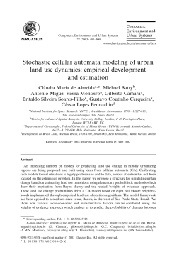 Stochastic cellular automata modeling of urban land use dynamics