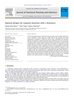 Optimal designs for response functions with a downturn