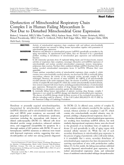 Dysfunction of mitochondrial respiratory chain complex I in