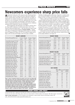 Newcomers experience sharp price falls