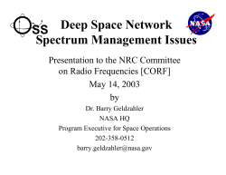 Deep Space Network Spectrum Management Issues