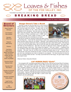 BREAKING BREAD - Loaves and Fishes of the Fox Valley