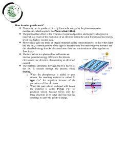 How do solar panels work? Electricity can be produced directly from