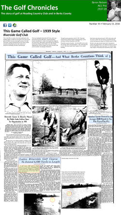 1939 Style Riverside Golf Club This Game Called Golf &ndash; 1939 Style
