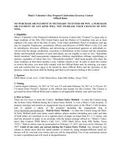 Mimi`s Valentines Day $500 Contest Official Rules