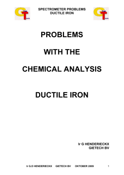 Chemical Analysis of Ductile iron with spectrometer