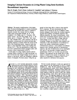 Imaging Calcium Dynamics in Living Plants Using