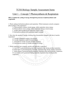 TCSS Biology Sample Assessment Items Unit 1 &ndash; Concept 7