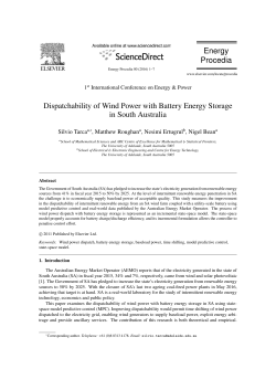 Energy Procedia Dispatchability of Wind Power with Battery Energy