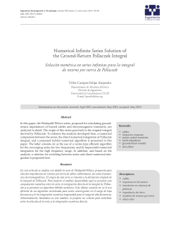 Numerical Infinite Series Solution of the Ground