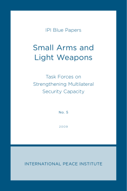 Small Arms and Light Weapons - International Peace Institute