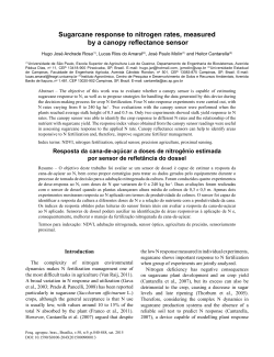 Sugarcane response to nitrogen rates, measured by a