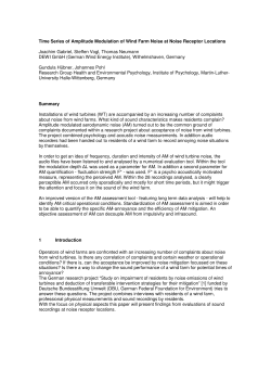 Time Series of Amplitude Modulation of Wind Farm Noise at Noise