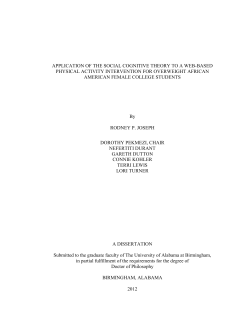 application of the social cognitive theory to a web