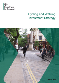 Cycling and Walking Investment Strategy