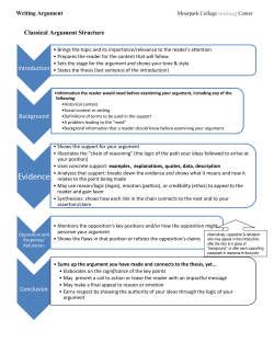 Classical Argument Structure