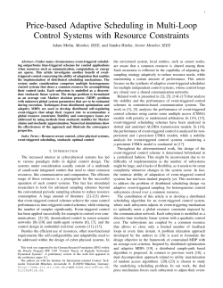 Price-based Adaptive Scheduling in Multi-Loop Control
