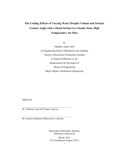The Cooling Effects of Varying Water Droplet Volume