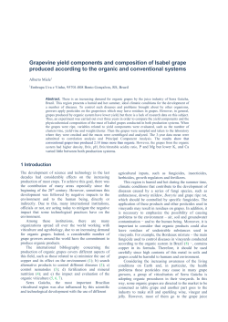 Grapevine yield components and composition of Isabel grape