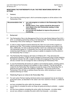 the partnership`s plan - Lake District National Park