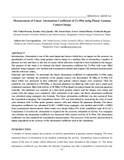 Measurement of Linear Attenuation Coefficient of Tc