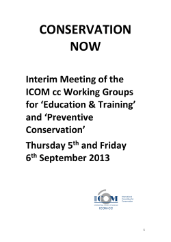 ICOM-CC`s 17 th Triennial Conference in