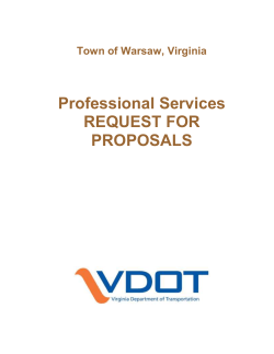 firm data sheet - Town of Warsaw