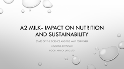 A2 milk- impact on nutrition and sustainability