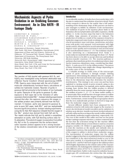 Mechanistic Aspects of Pyrite Oxidation in an Oxidizing Gaseous