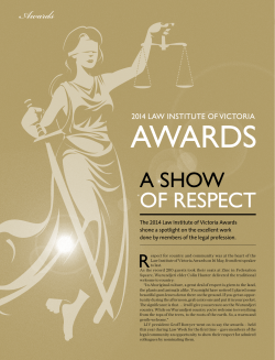 a show of respect - Law Institute of Victoria
