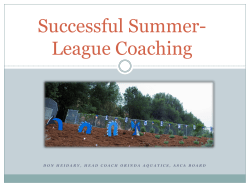 Successful Summer League Coaching