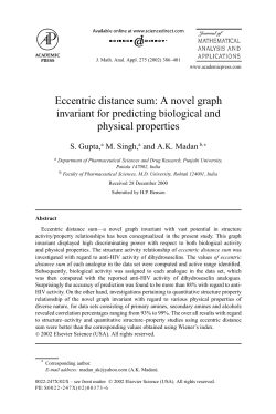 Eccentric distance sum: A novel graph invariant for