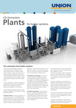 CO2 Extraction Plants for boiler systems