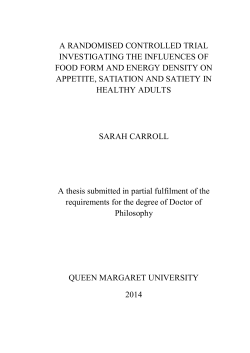 a randomised controlled trial investigating the influences of food