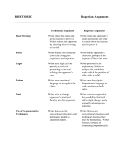 RHETORIC Rogerian Argument