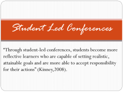 Student Led Conferences