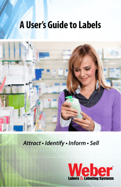 A User`s Guide to Labels - Weber Packaging Solutions