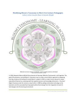 eb 2.0 According to Bloom`s Taxonomy