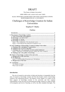 II. Four Challenges of Knowledge Creation in