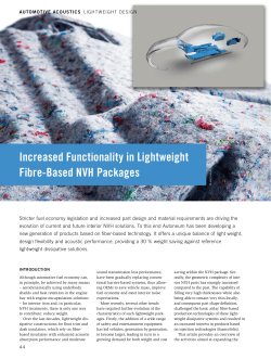 Increased Functionality in Lightweight Fibre-Based NVH