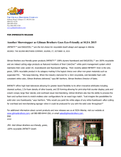 Another Showstopper as Gilman Brothers Goes Eco