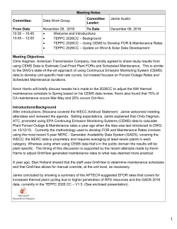 2016-12-06 DWG Meeting Notes_ Outage Rates using CEMS Data