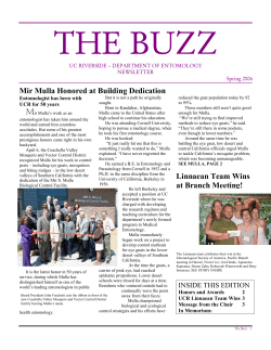 Mir Mulla Honored at Building Dedication Linnaean Team Wins at