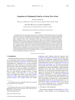 Expansion of a Holepunch Cloud by a Gravity Wave Front