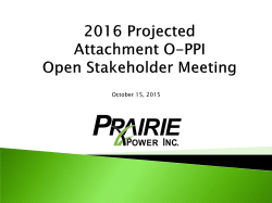 2016 Projected Attachment O - PPI Open Meeting Presentation