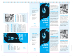 Brochure about how to keep your water drinkable