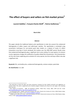 The effect of buyers and sellers on fish market