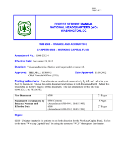 6581 - working capital fund asset acquisition