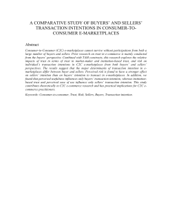 A COMPARATIVE STUDY OF BUYERS` AND SELLERS